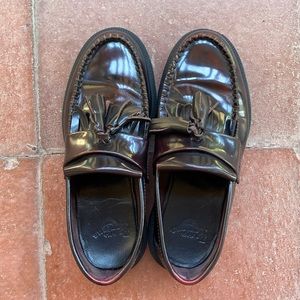 Blood Red Dr Martins loafers